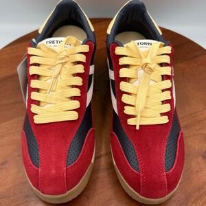 Tretorn Rawlins 2.0 Sneakers Colorblock Red Navy Yellow Retro Sporty Womens 9